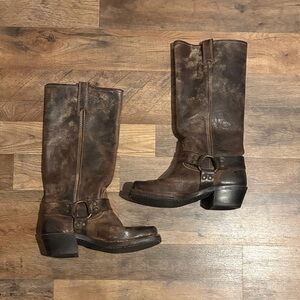 Frye Brown Heeled Boots